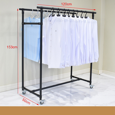 Struktur Stabil Pakaian Laundry Drying Rack Rak Pakaian Besi Untuk Toko