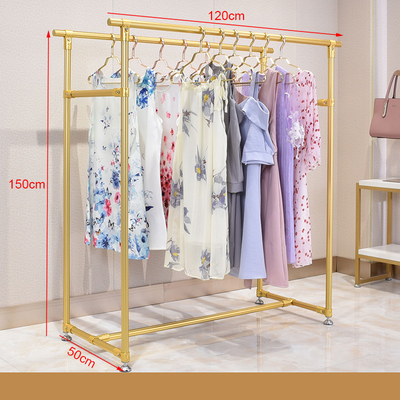 Toko Showroom Hanging Cloth Rak Pakaian Stainless Steel Display Stand