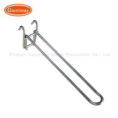 Logam Putih Perforate Panel Gridwall Euro Hooks Wire Rack Display Hook