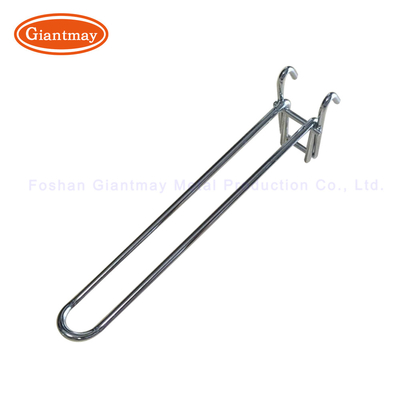 Logam Putih Perforate Panel Gridwall Euro Hooks Wire Rack Display Hook
